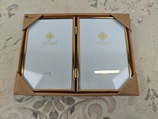 Lawrence Frames Hinged Simply Gold Metal Picture Frame, 4x6 Double