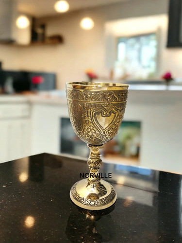 Royal wine goblet solid brass - royal,