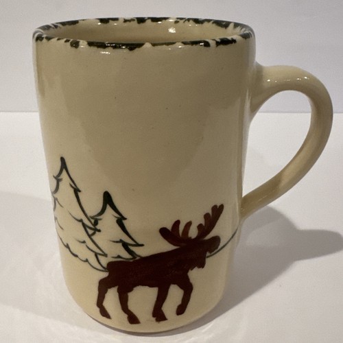 Moose stoneware coffee mug - stoneware,