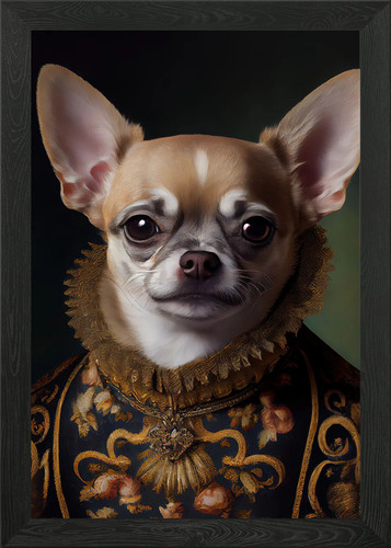 Chihuahua portrait framed - chihuahua,