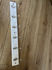 Wall Mounted Coat Racks 6 Hooks  Vintage white 