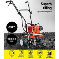 Tiller Cultivator 65CC Petrol Rotary Hoe Garden-Mini