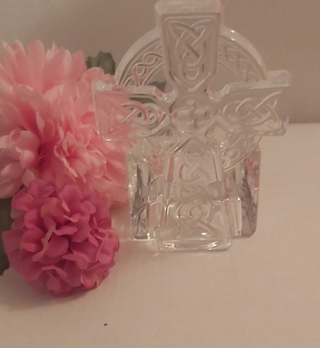 Glass celtic cross - glass, votive