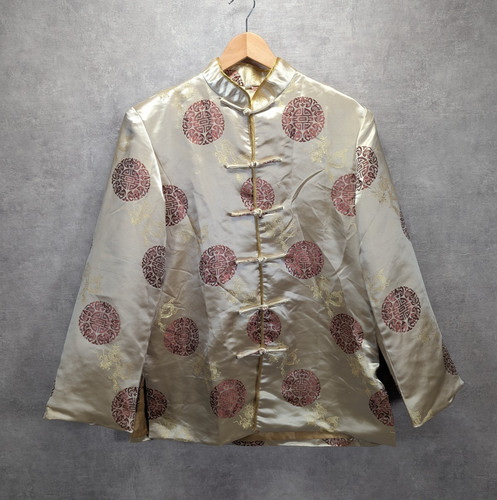 Satin brocade jacket chinese - brocade, l