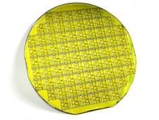 Vintage 4” Silicon Wafer – Mostek MK502X Calculator Chip (Made in USA) CPU