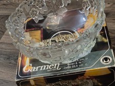 Vintage Carmen Satiniert Glass Fruit Bowl | Mikasa Walther Glass NIB
