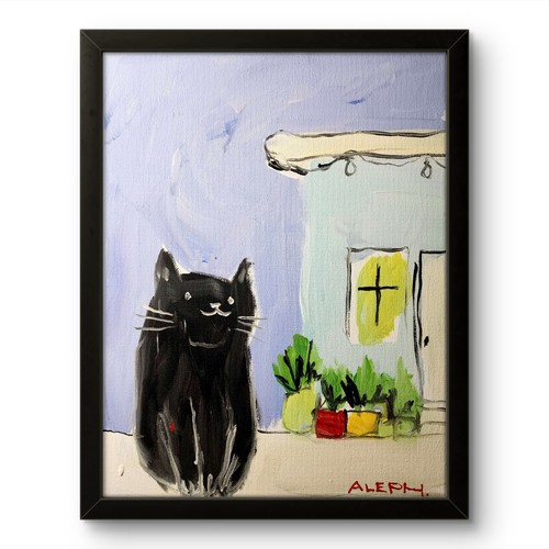 Aleph hand painted - aleph,