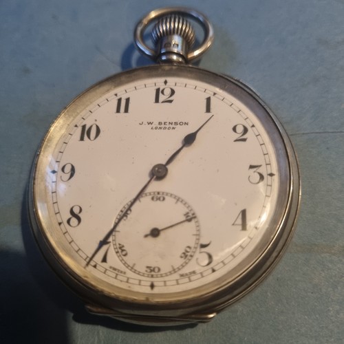 Antique solid silver pocket - ,