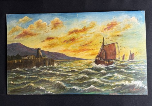 Antique original oil painting - original,