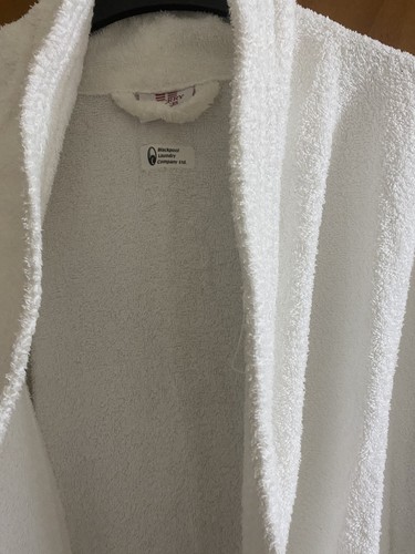 Men white towelling cotton - white,
