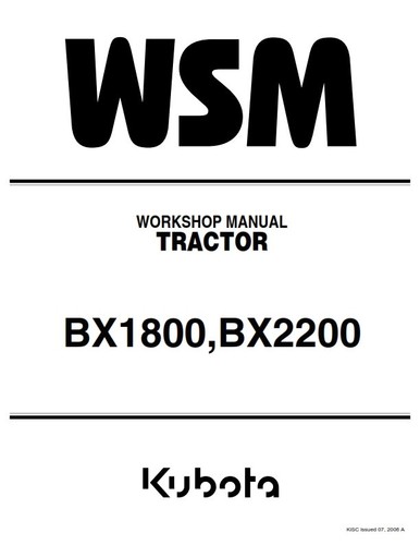 Kubota bx1800 bx2200 tractor - kubota,