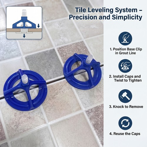 Tile levelling system bases - tile,