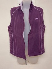 Horka Ladies Waistcoat Size 8 Purple Reversible Zipped Pockets Quilted...
