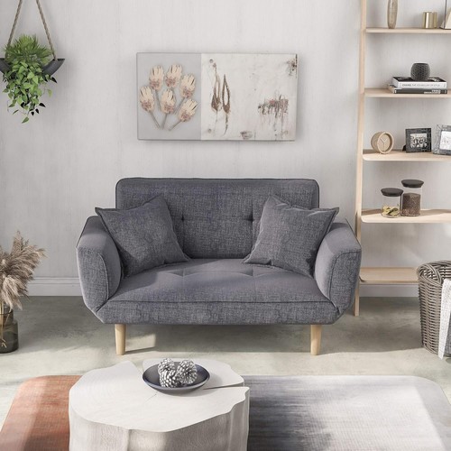 Seater sofa bed light grey - bed,