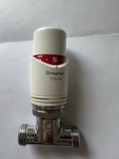 Drayton TRV4 Thermostatic Radiator Valve Straight 15mm X 1/2" White/CP