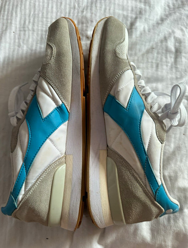 Diadora white blue - white/blue/beige, low