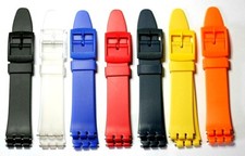 SWATCH COMPATIBLE RESIN WATCH STRAP STANDARD 17MM + FREE PINS SUPERIOR QUALITY