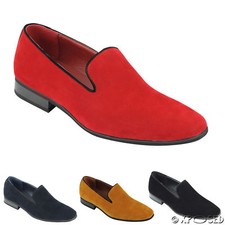 New Mens Suede Loafers Leather