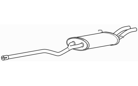 Rear exhaust silencer back - exhaust,