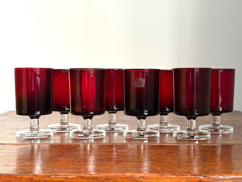Vintage luminarc ruby red - luminarc,