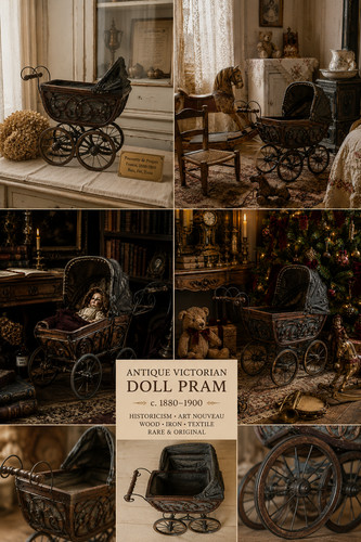 Antique dolls pram - antique, 1880-1900