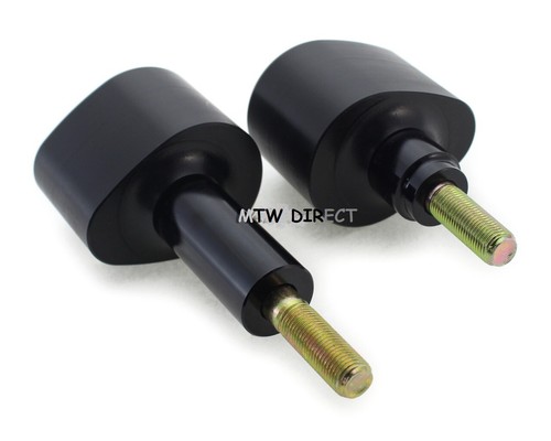 Pair black crash bobbins - r&g,