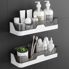 2x Plastic Shower Shelf