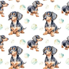 Dachshund patchwork fabric - fabric,