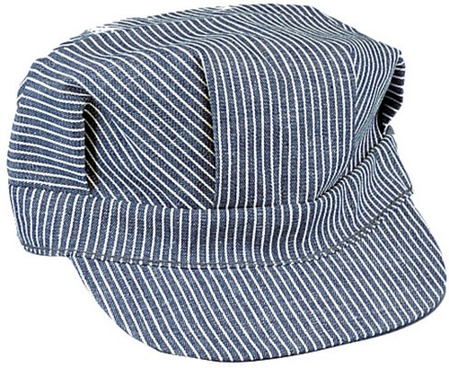 Train conductor hat striped - train,