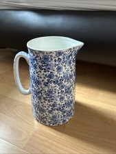 Heron Cross Pottery Blue Flowers Floral Ditsy Jug 1876