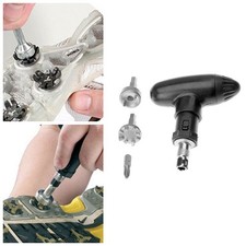 Golf Shoe Metal Spikes Tool Ratchet Studs Replace Wrench Removal Cleat Twist New