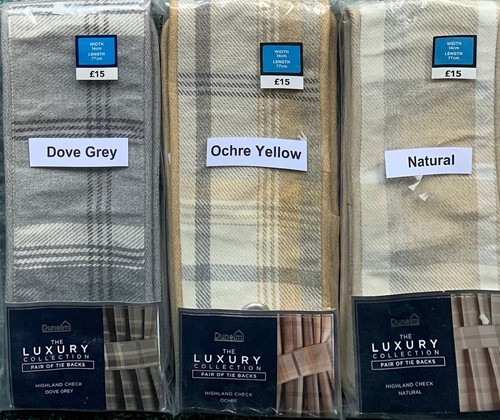 Dunelm luxury tiebacks - luxury, (pair)
