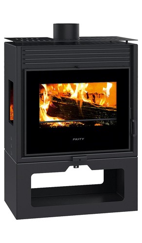 Panoramic wood burning stove - wood,