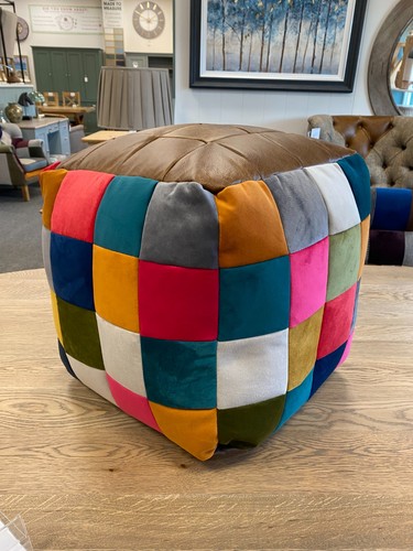Patchwork bean bag foot - bean, /