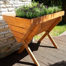 Primrose Wooden Trug Style Waist High Raised Vegetable Planter 104cm