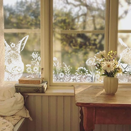 Spring easter white bunny - spring,