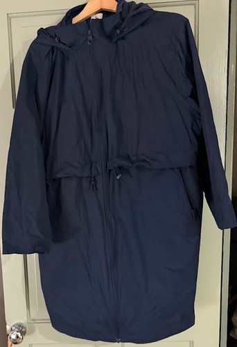 Women navy blue parka - navy,