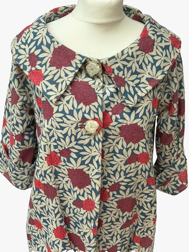 Floral cotton linen short - linen,