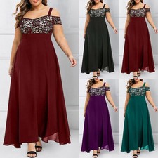 Plus Size Women Lace Chiffon