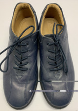 Ladies Hotter Tone Shoes Size 6 Dark Blue Leather Casual Lace Up EU 39 USA 8