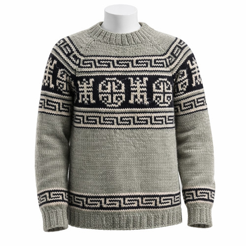 Hand knit wool sweater - knit,