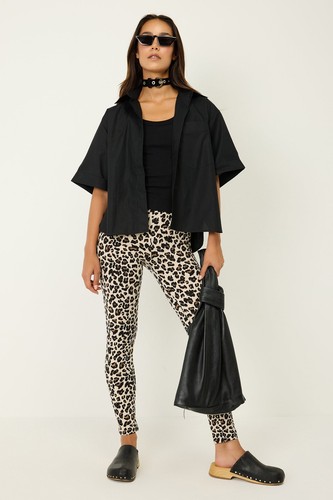 Leopard print leggings - leopard,
