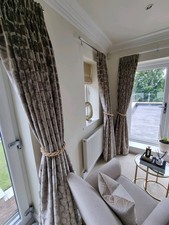 Silent Gliss Pole Bradbury In Chrome With White Cord+Brackets+Covers-2 Poles