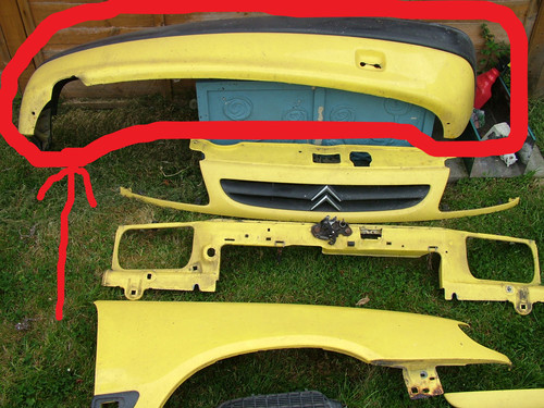 Saxo rear bumper yellow - saxo,