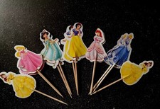 Disney Princess Cake Toppers 12/24pcs Cupcake Toppers Character Party Theme UK