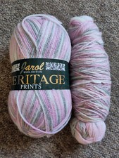 Jarol Heritage Prints wool rich DK yarn 8 ply shade 121 pink grey white 100g