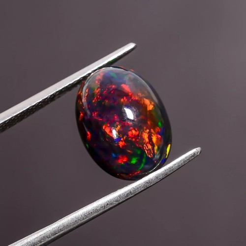 6x8mm black ethiopian opal - 6x8mm,