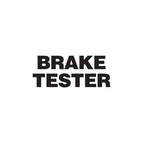 Brake tester vinyl decal - tester,