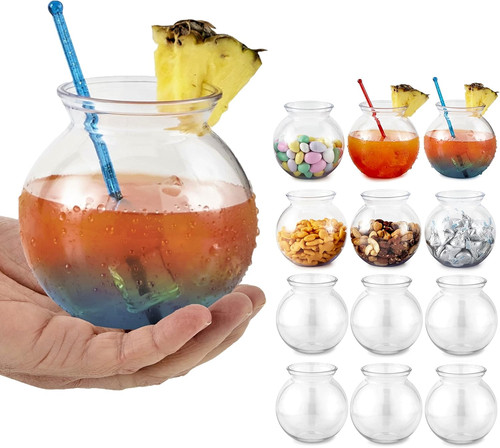 Small round plastic fish - plastic, bowls
