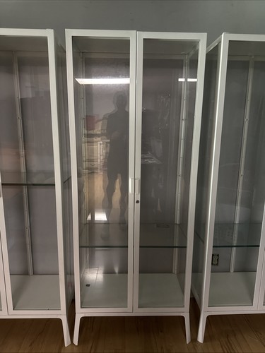 White glass cabinet display